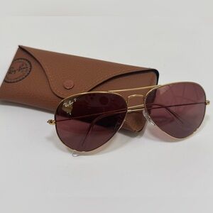 Ray-Ban RB3025 Aviator Large Metal 62mm Gold Polarized Brown Lens